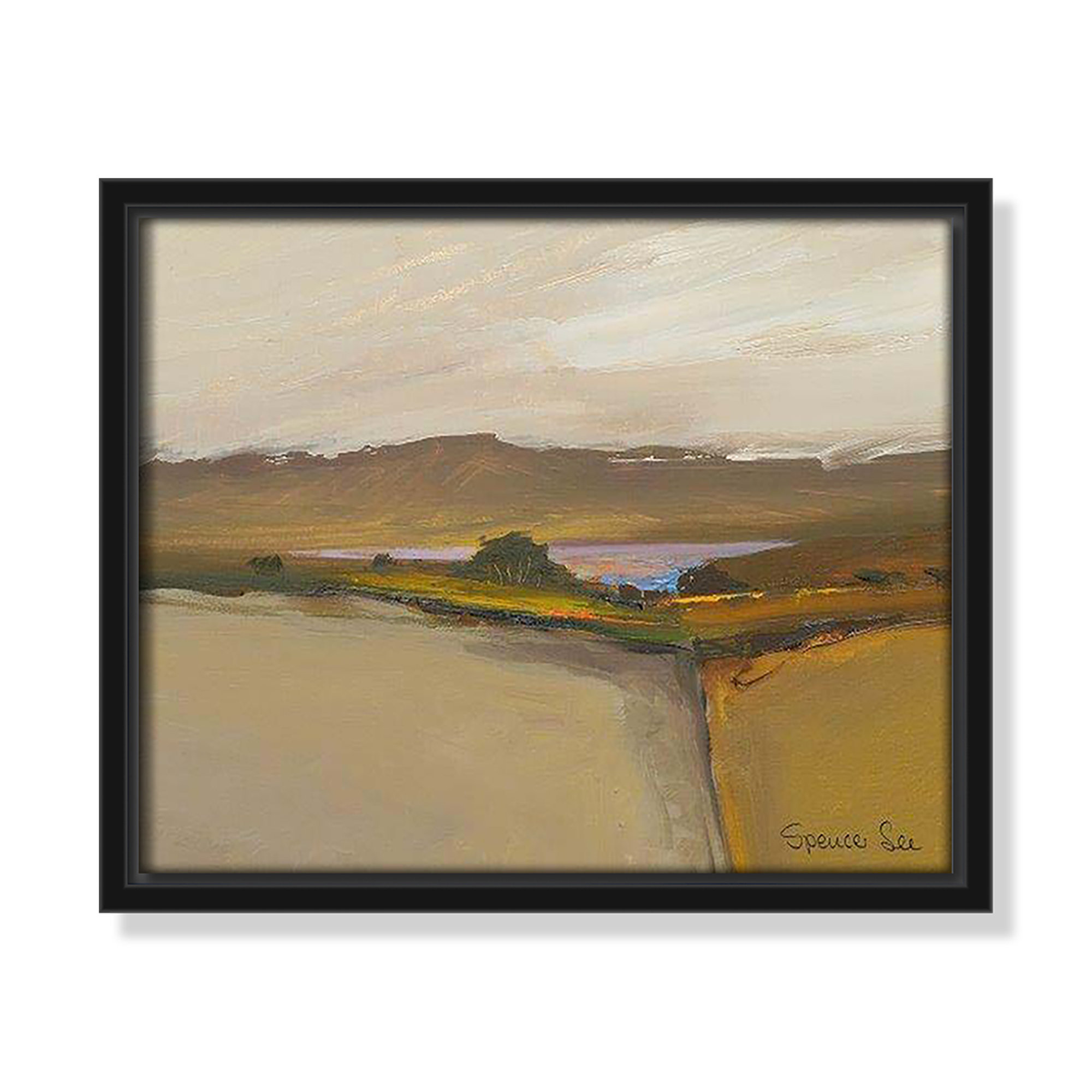 Heaven And Earth IV by Spencer Lee, Black Framed, 9.5'' H x 11.5'' W x 2'' D