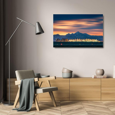 Xu, Mei, reproduction d'art sur toile: L'aéroport international de Denver au crépuscule