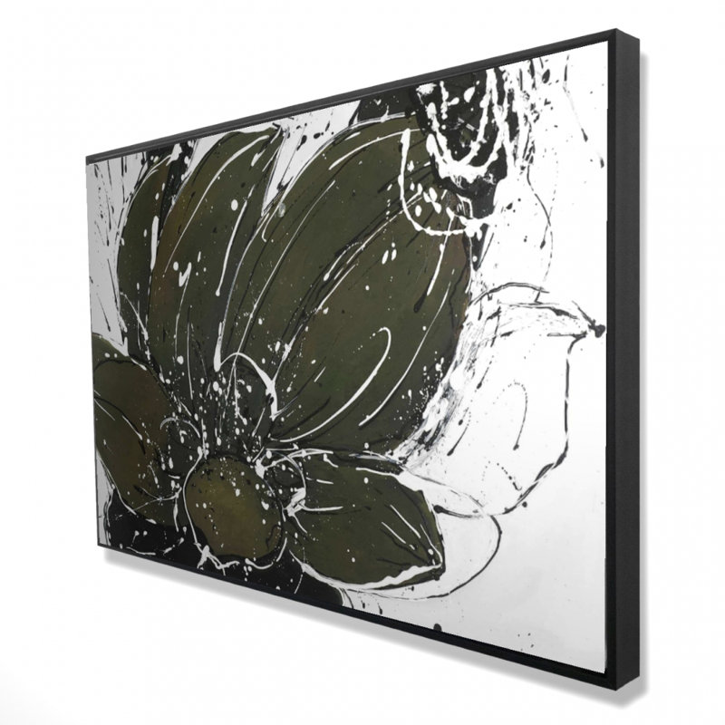 " Abstract Flower With Paint Splash "