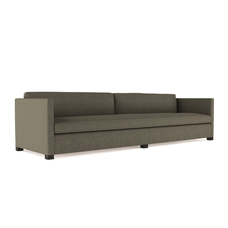 Canapé Madison, Velours moelleux gris graphite, H 33 po x l 120 po x P 41 po, Brun foncé