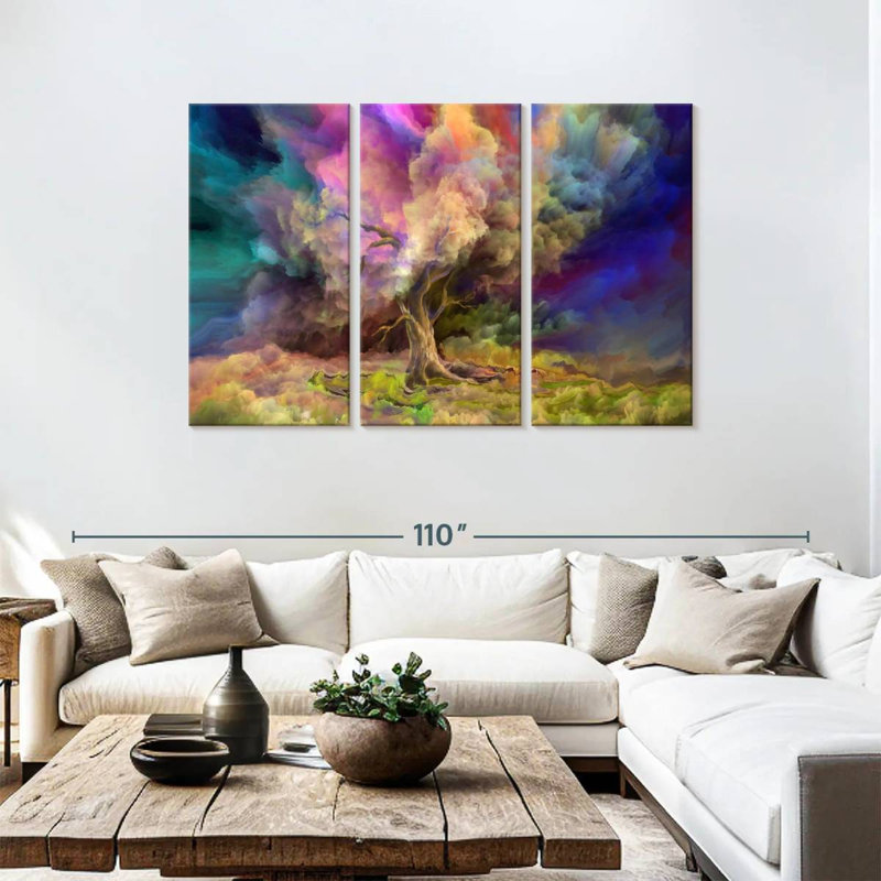 Harnek Colorful Cloud Tree, 48" H x 74" W