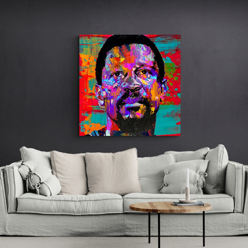 «Bill Russell» par Stephen Chambers, impression sur toile tendue, H 15 po x l 15 po x P 1,5 po