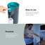 Countertop Top Loading Electric Water Cooler in Black/Teal