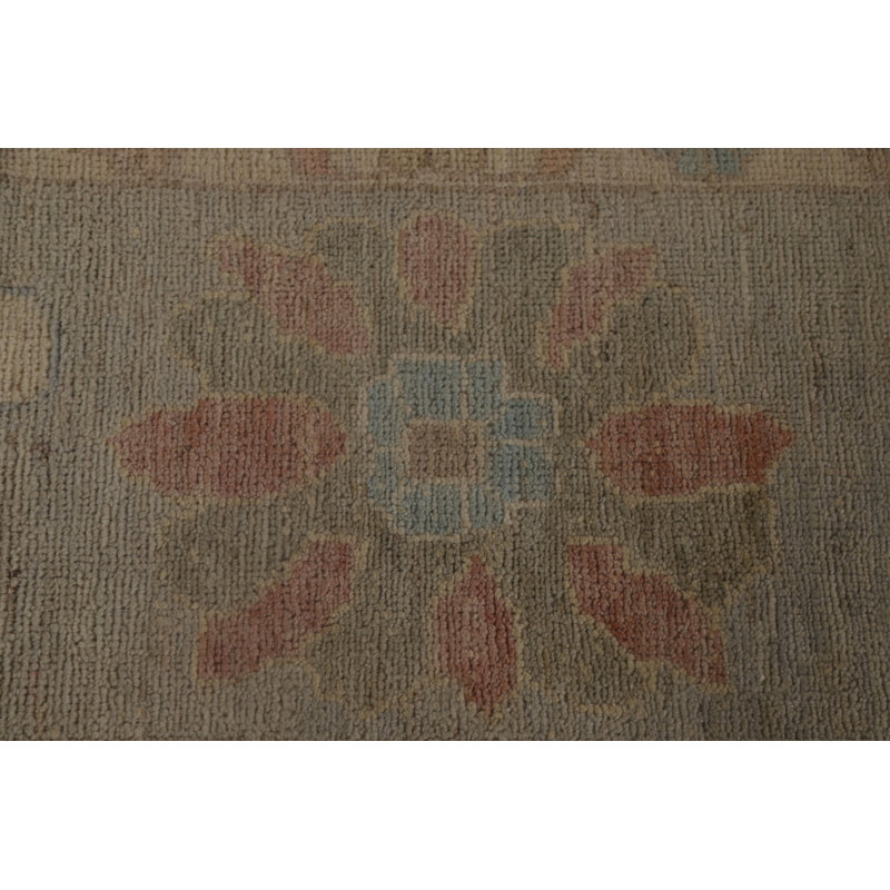 Tapis turc Oushak fabriqué à la main avec teinture végétale 12 x 15