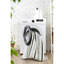 Lit double / grand - 7 pièces à rayures, tissu, froissé, rehausse l'élégance de la chambre à coucher, microfibre, chaleureuse et invitante, attrayante