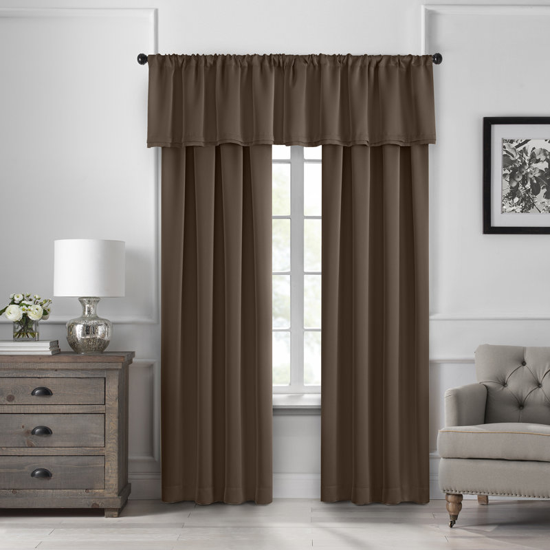 Conan Blackout Single Curtain Panel, Chocolate, 52"W x 95"L