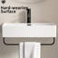 Lavabo vasque blanc pour salle de bain, fixation murale, finition polie lisse, glacis non poreux brillant, ouverture de drain standard-130100717