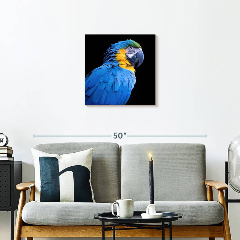 Brampt Neotropical Blue Macaw, 20" H x 20" W