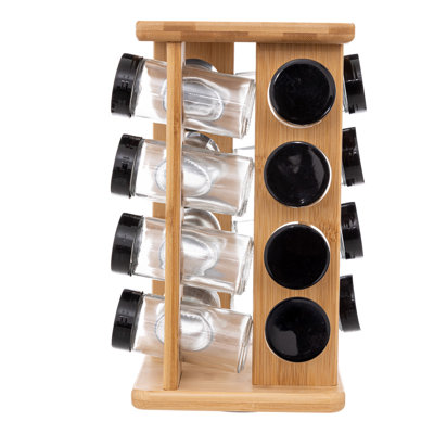 Bamboo Spice Jar & Rack Set