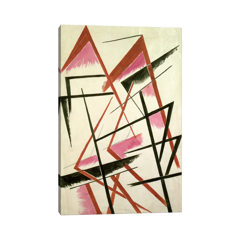 Toile en métal Steventix - construction linéaire, vers 1921 par Lyubov Popova