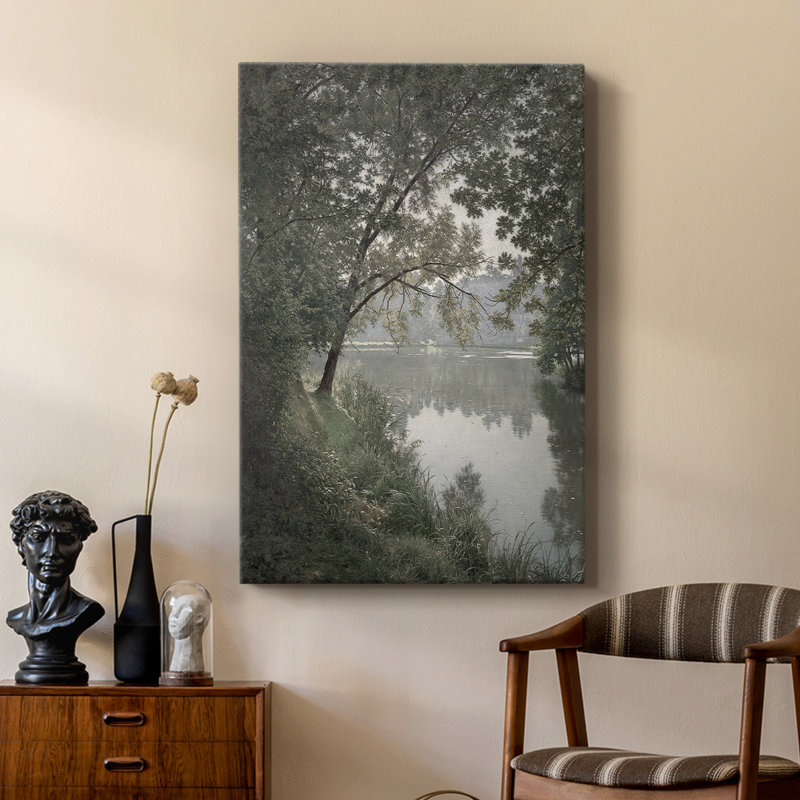 Paysage rétro XLII - galerie Cavas sur mesure, H 18 po x l 12 po