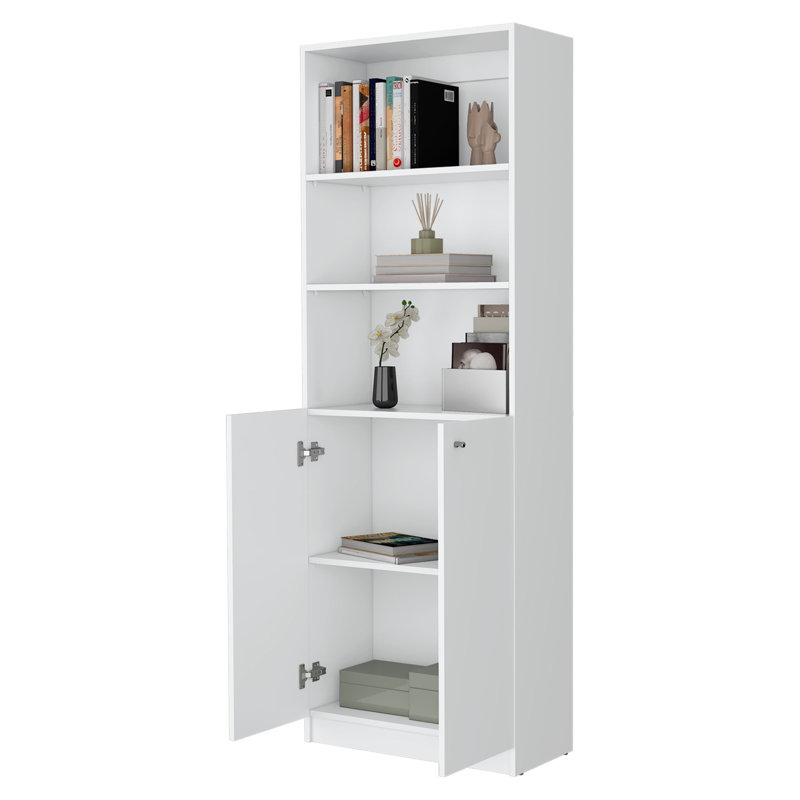 White 2-Door Bookcase, White