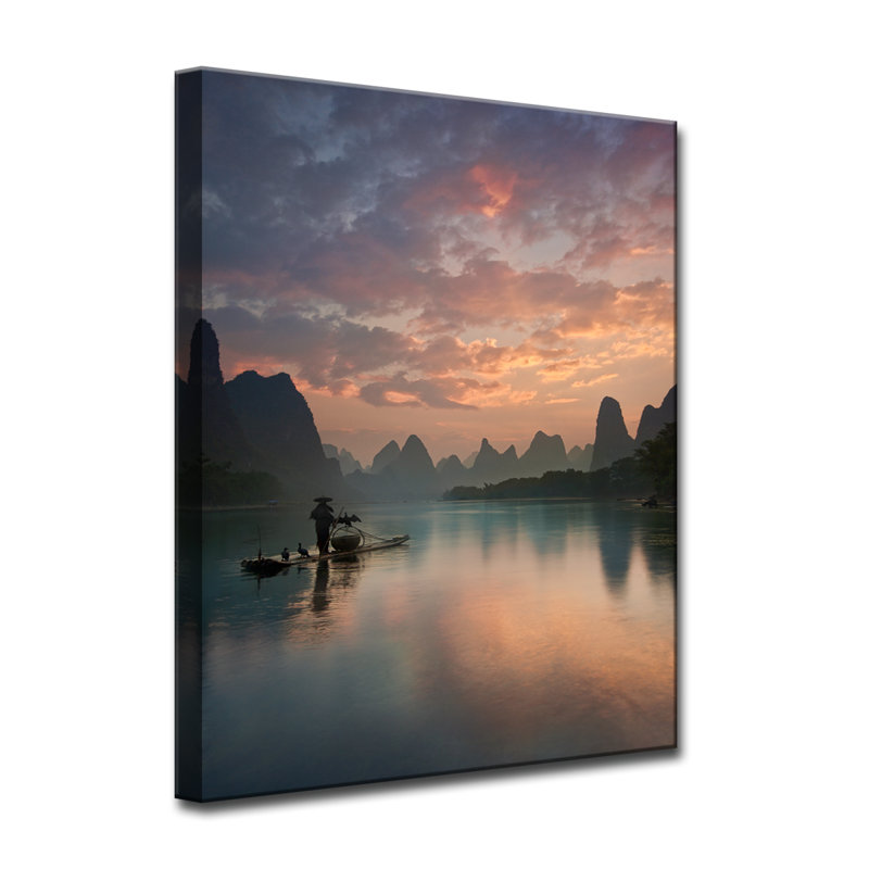« li river le soleil », reproduction de photo sur toile, H 30 po x l 20 po x P 1,5 po