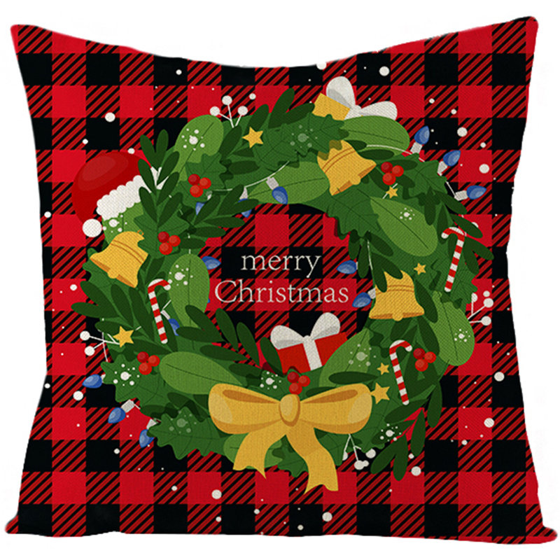 Coussin de Noël étreignant les coussins en lin pour la maison, décoration de Noël 1PCS