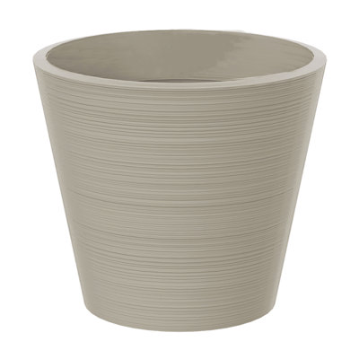 Pot rond 23 po Aspen & Fig, pot en résine durable, pour une utilisation intérieure et extérieure, grand pot de fleurs extérieur, pots de jardin décoratifs en résine, résistant aux intempéries et aux rayons UV, pots de fleurs grand bol