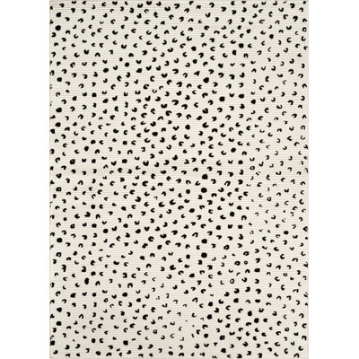 Tapis ivoire à pois abstraits et modernes Abani Rugs NTL230A