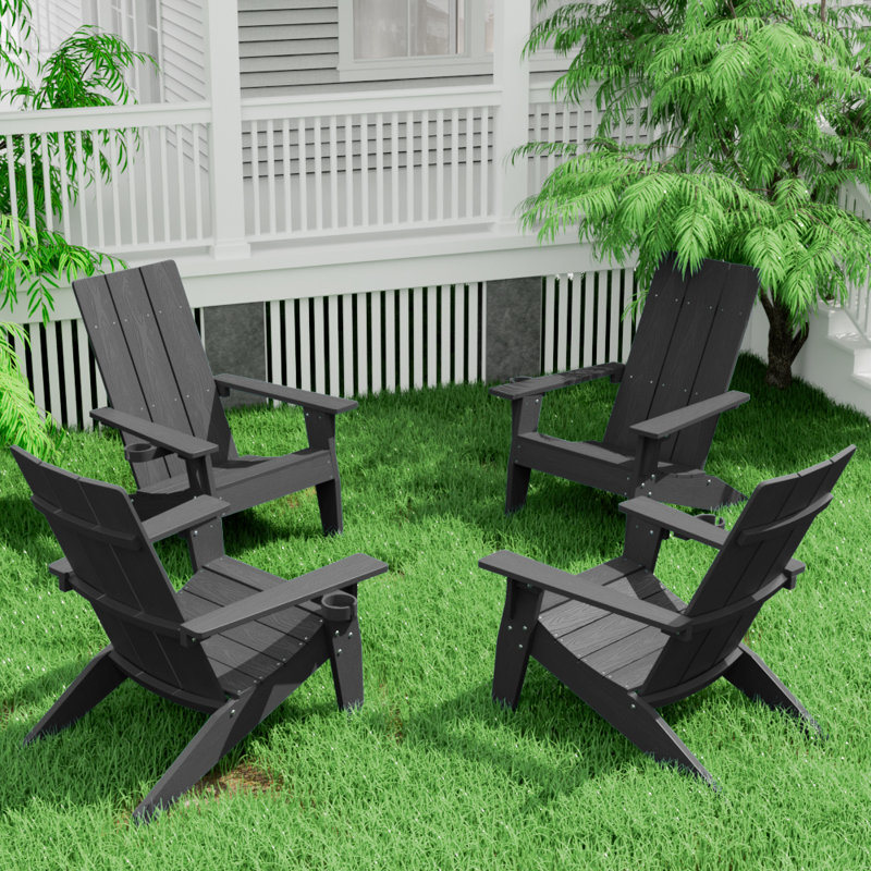 Yeagertown Outdoor Adirondack Chair, Black