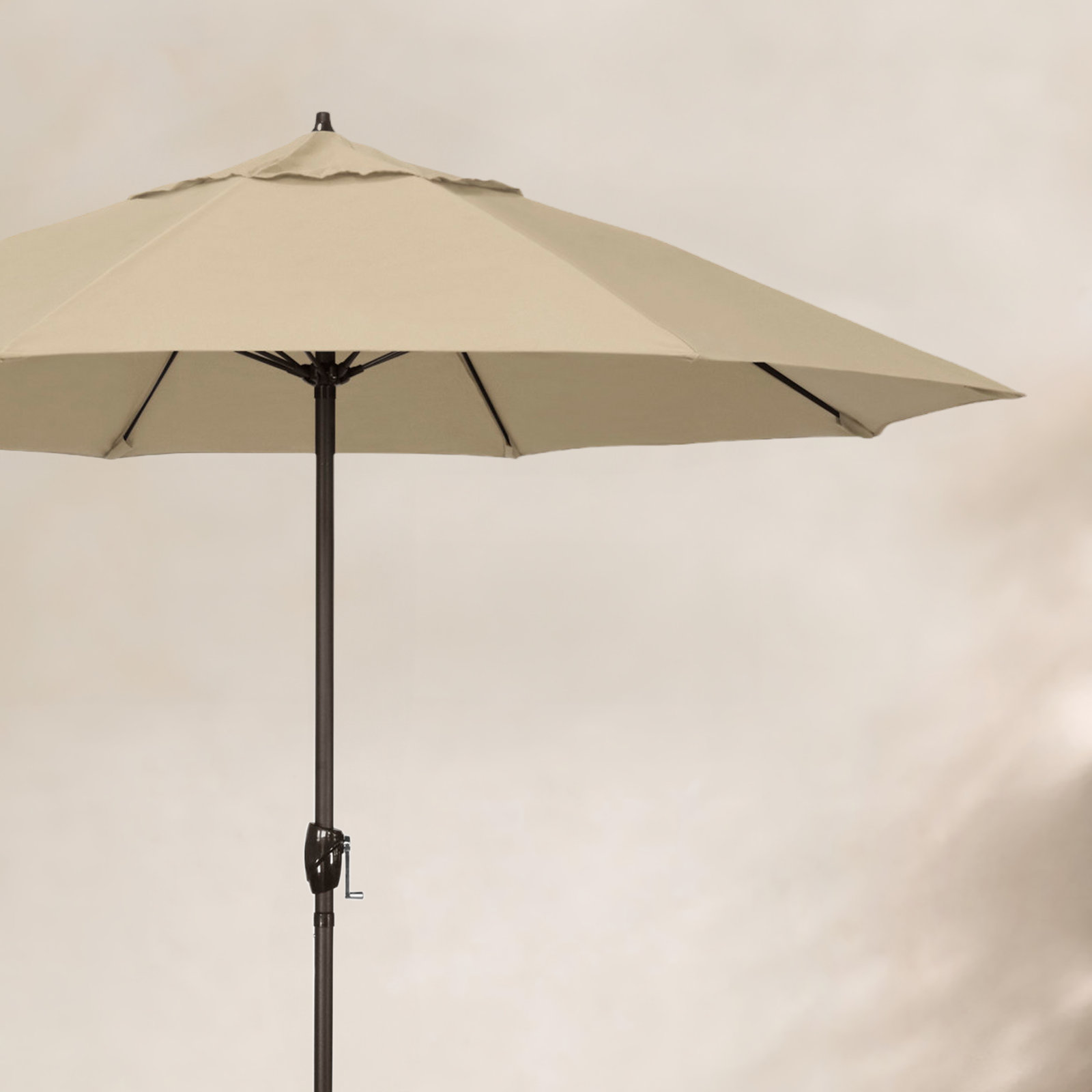 Gino 7.2' Sunbrella® Umbrella, Antique Beige Sunbrella® Canvas, 94"H x 86.3"W x 86.3"D
