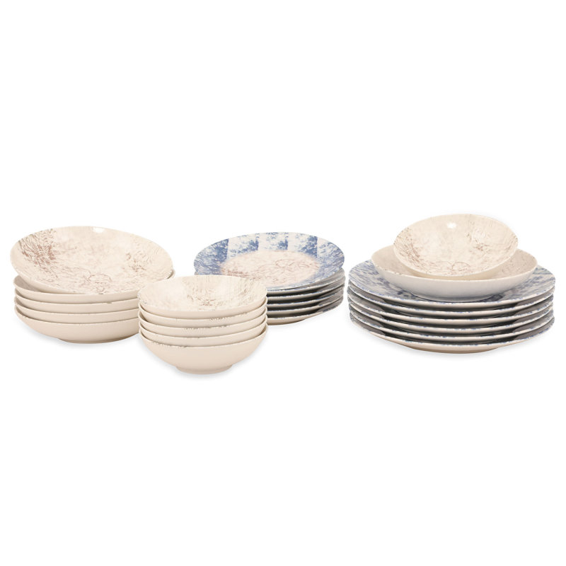 Porcelain China Dinnerware Set 24 Piece - Service for 6