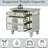 Silver Mirrored Nightstand With Drawers - Geometric Design, In Modern Style Trim Accents