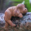 Analise Sleepy Cocker Spaniel Puppy Hand Carved in Wood Figurine