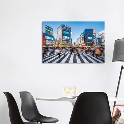 Shibuya Crossing in the Evening, Tokyo, Japan 1 Piece Wrapped Canvas Wall Art