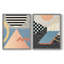 Impression encadrée moderne Memphis I-Premium - prête à être accrochée - aucun clou requis - aucun clou requis-1291912480-1291912495