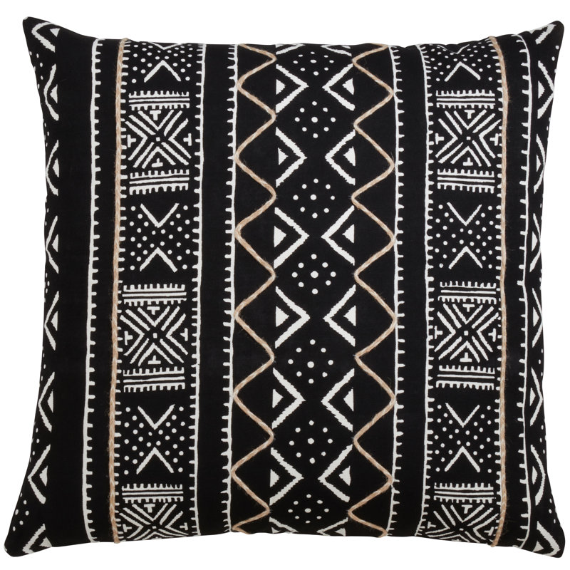 Malian Collection Cotton Throw Pillow, Polyester/Polyfill