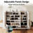 30 Pair Shoe Storage Cabinet,6-Tier Entryway Shoe Cabinet With 3 Doors