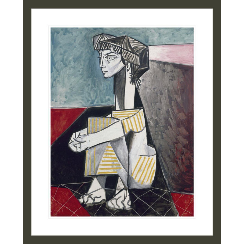 Jacqueline aux mains croisées par Jacqueline Picasso, H 28,92 po x l 23,5 po