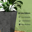 Stackable Taper Planters,Set Of 3 Flower Pots,Tall Planters