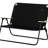 Double Folding Camping Chair For Two Adults - Portable With Wood Armrest & Drink Holders Black, Fashion Forward Backpacking, Beach, Sports Motoring 2 Adult Cupholders Excellent Journeys