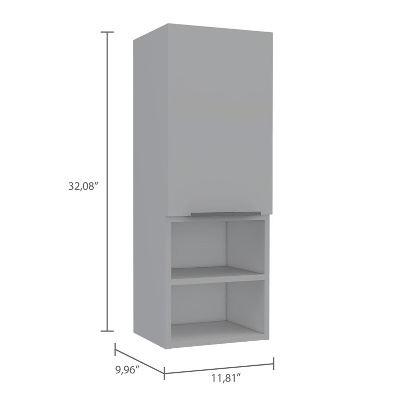 Pharmacie Kingston à 2 tablettes rectangulaires, blanc,   H 32,29 po x l 10,16 po x P 11,93 po, Blanc