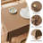Textured Tablecloth Round 60 Inch Waterproof Spill-Proof Wipeable Table Cloth Wrinkle Free Circle Dining Table Cover,Coffee