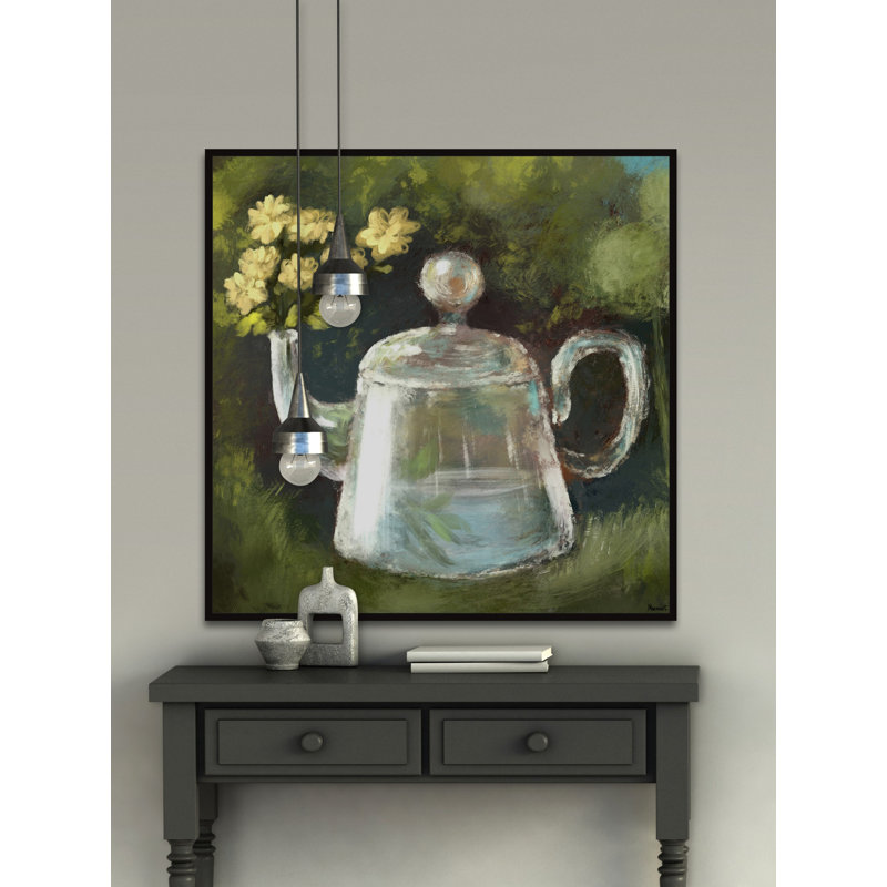 Abloom by Marmont Hill - Floater Frame Painting on Canvas, 30cm H x 30cm W