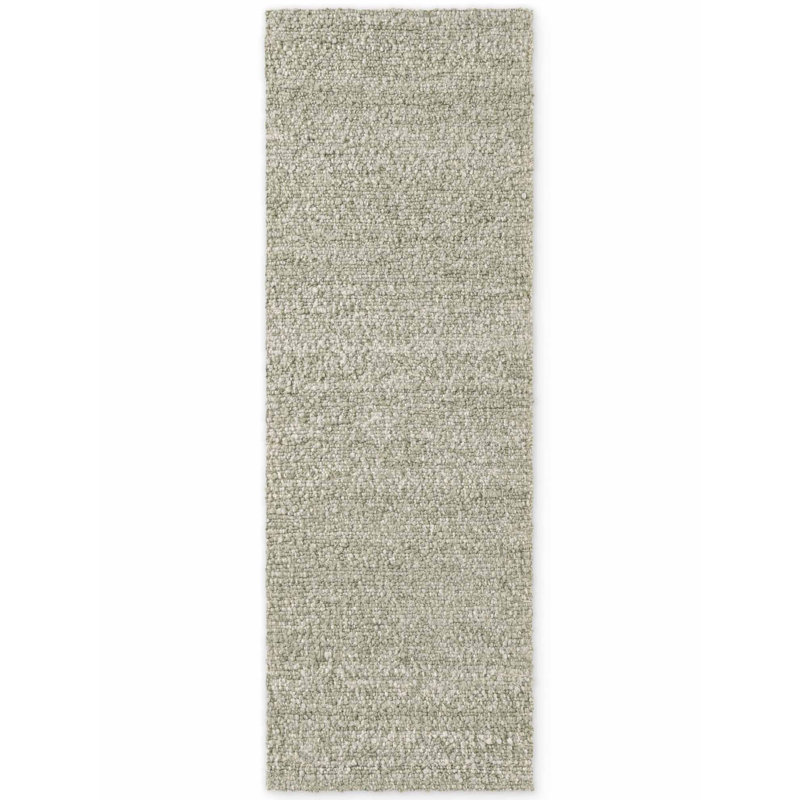 Despoina Rectangle Hand Woven Area Rug, Green, Runner 80 x 200 cm