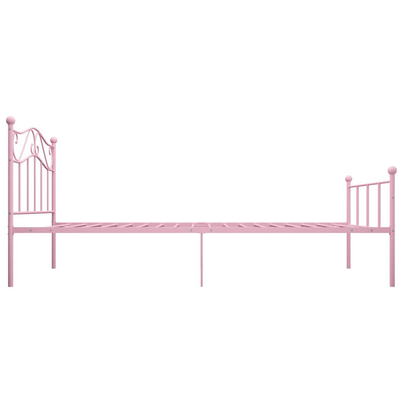 Vankirk Metal Bed, 90 x 200 cm, Pink