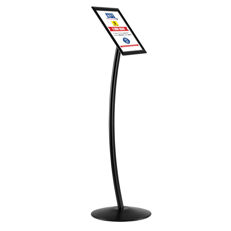 Pedestal Curved Sign Holder