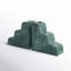 Marble Bookends with Candle Holder - Set of 2 - Teal