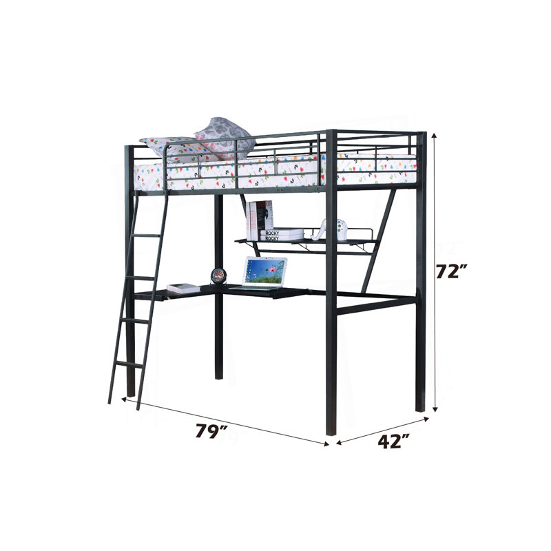 Lit mezzanine simple avec bureau Senon