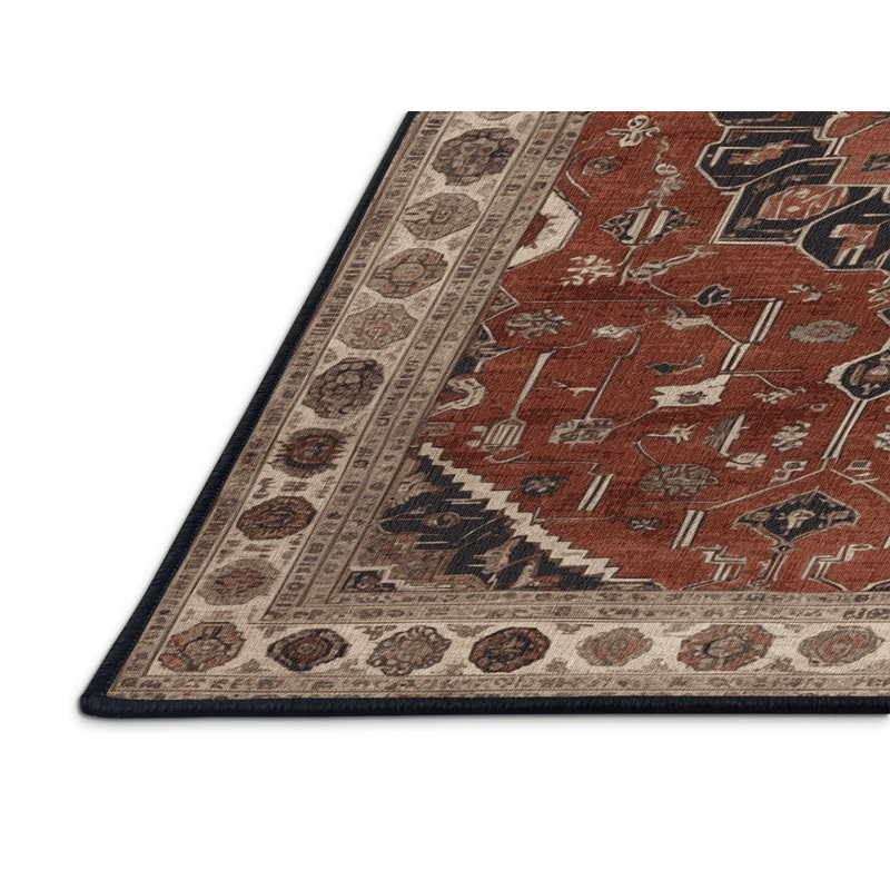 Tapis brun lavable à la machine, Rectangulaire 2 pi x 3 pi