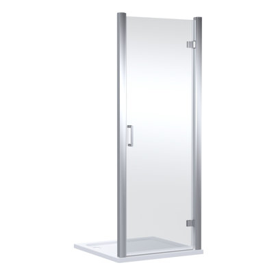 nuie Lucie 800mm Chrome Hinged Shower Door