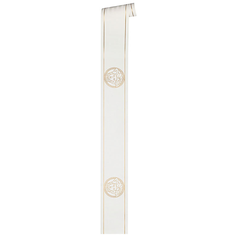 Versace Black Ice Magesty Unpasted Vinyl Wallpaper Border, Cream/Gold