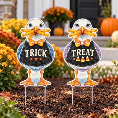 Ensemble de 2 panneaux décoratifs Trick or régal Coastal Beach, PVC, 12 po