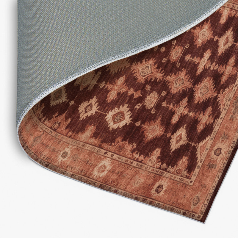 Overdyed Brown Indoor and Outdoor Area Rug, Rectangle 8' x 10'