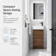 Meuble-lavabo autoportant étroit 18 po (assemblé)
