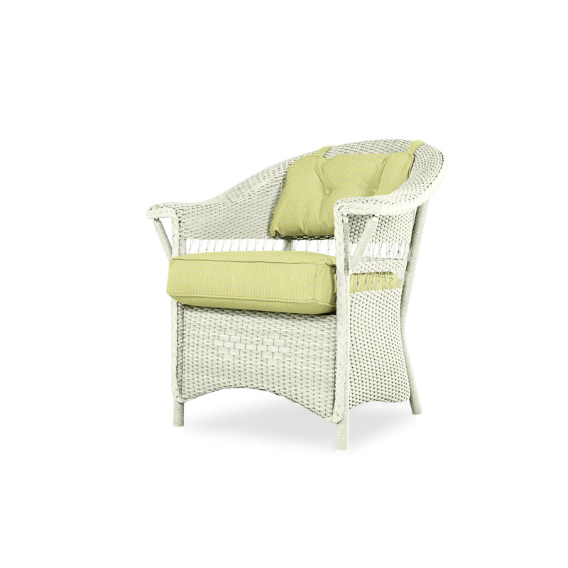 Nantucket Outdoor Dining Armchair, Loveboat Saffron, Ivory