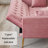 71-inch down-filled couple's soft sofa with 3-position convertible feature and metal-legged sofa bed-376204209