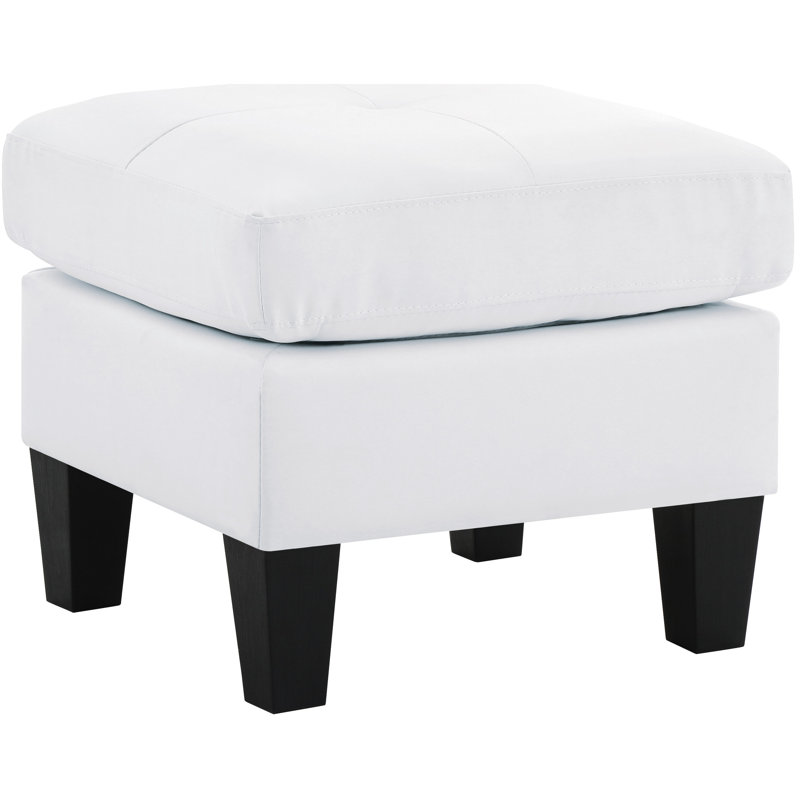 Siège blanc pour les petits espaces, H 19 po x l 23 po x P 23 po, polyvalent, style décontracté, polyvalent, vibrant, confortable