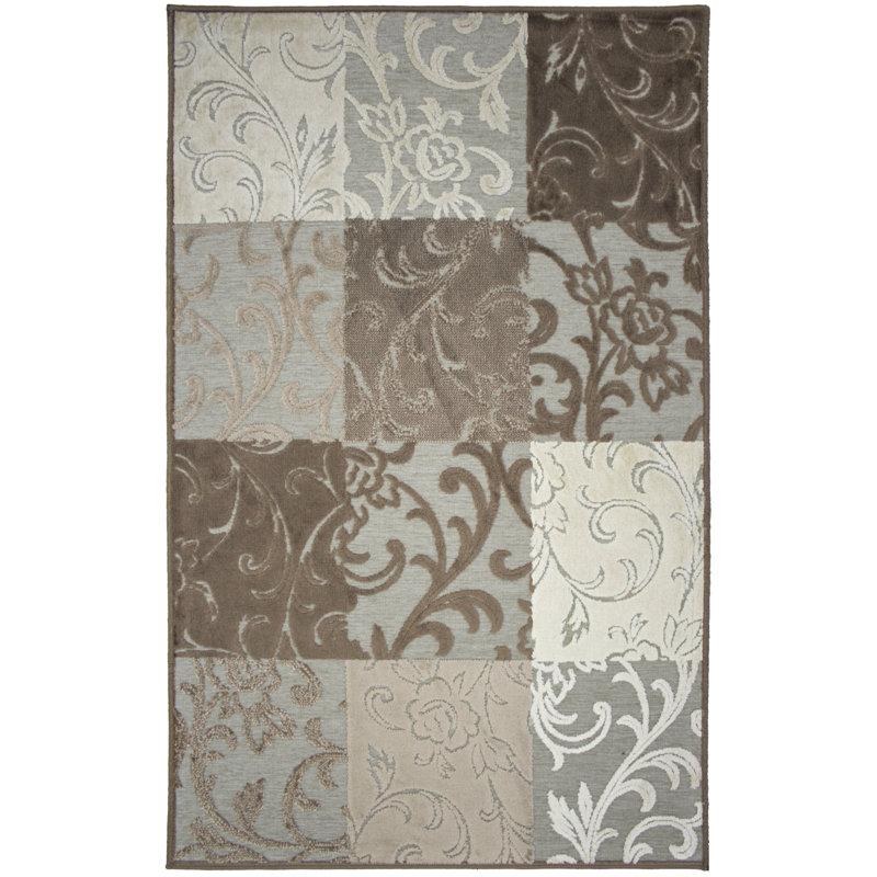 Tapis décoratif géométrique brun Hannah